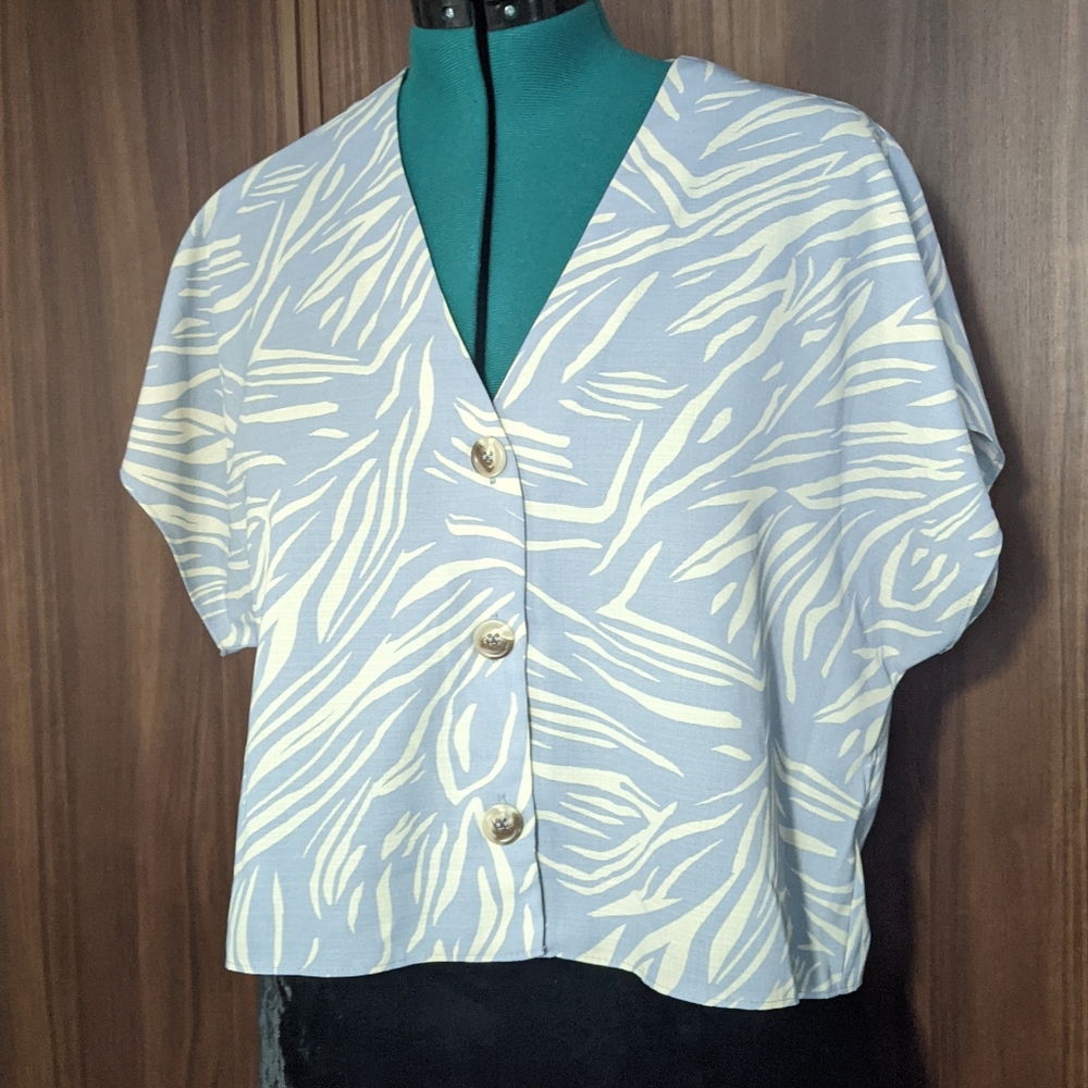Primark Button Crop Top XL